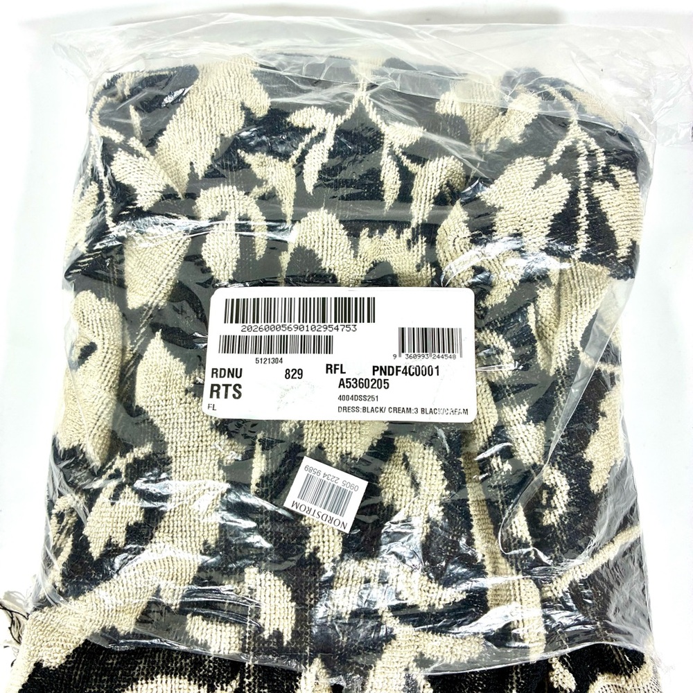 Zimmermann Rhiannon Fringed Terry Cloth Mini Dress Black Cream US 10 AU 3 NWT - Picture 17 of 17